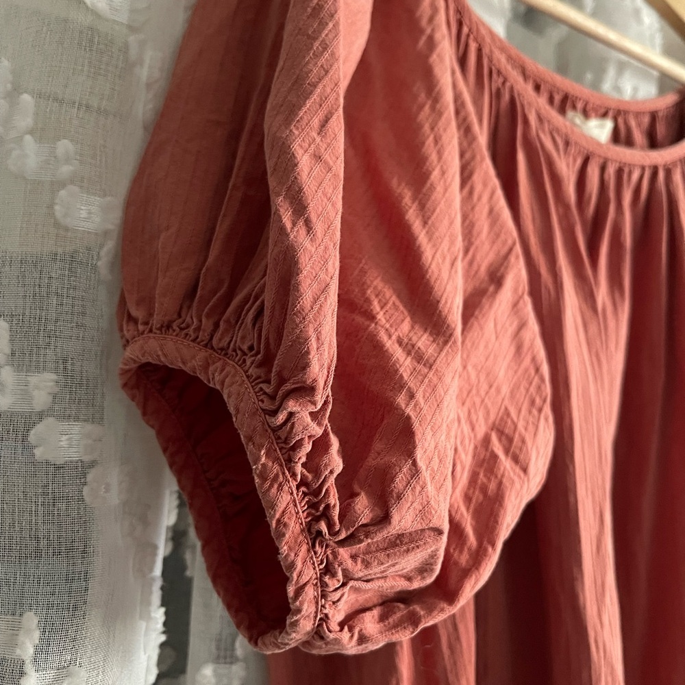 FSOT - Rudy Jude Rust Gather Dress 100% organic cotton - xs - Picture 9 of 17